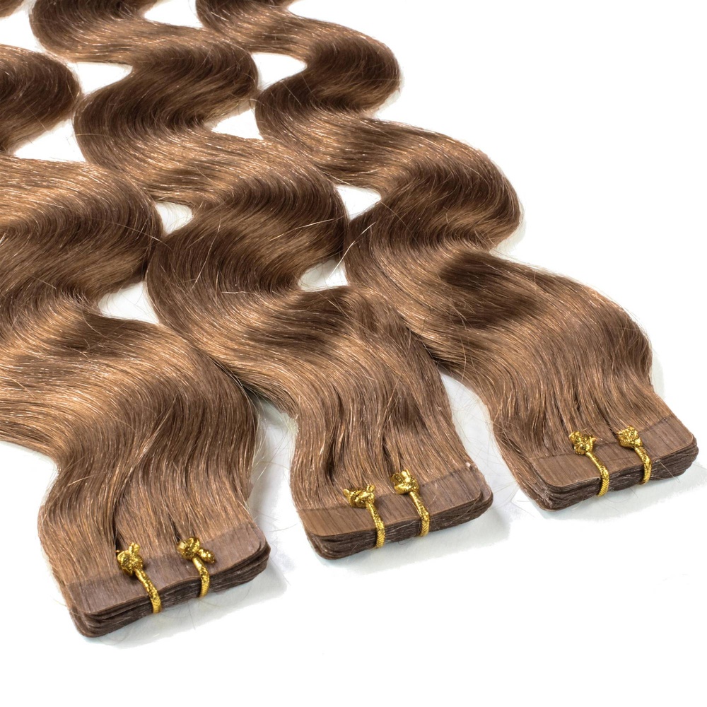 hair2heart Extensions adhésives cheveux naturels #14 blond foncé extensions