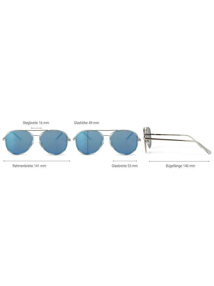 styleBREAKER Sonnenbrille in Gold / Pink verspiegelt günstig kaufen onesize