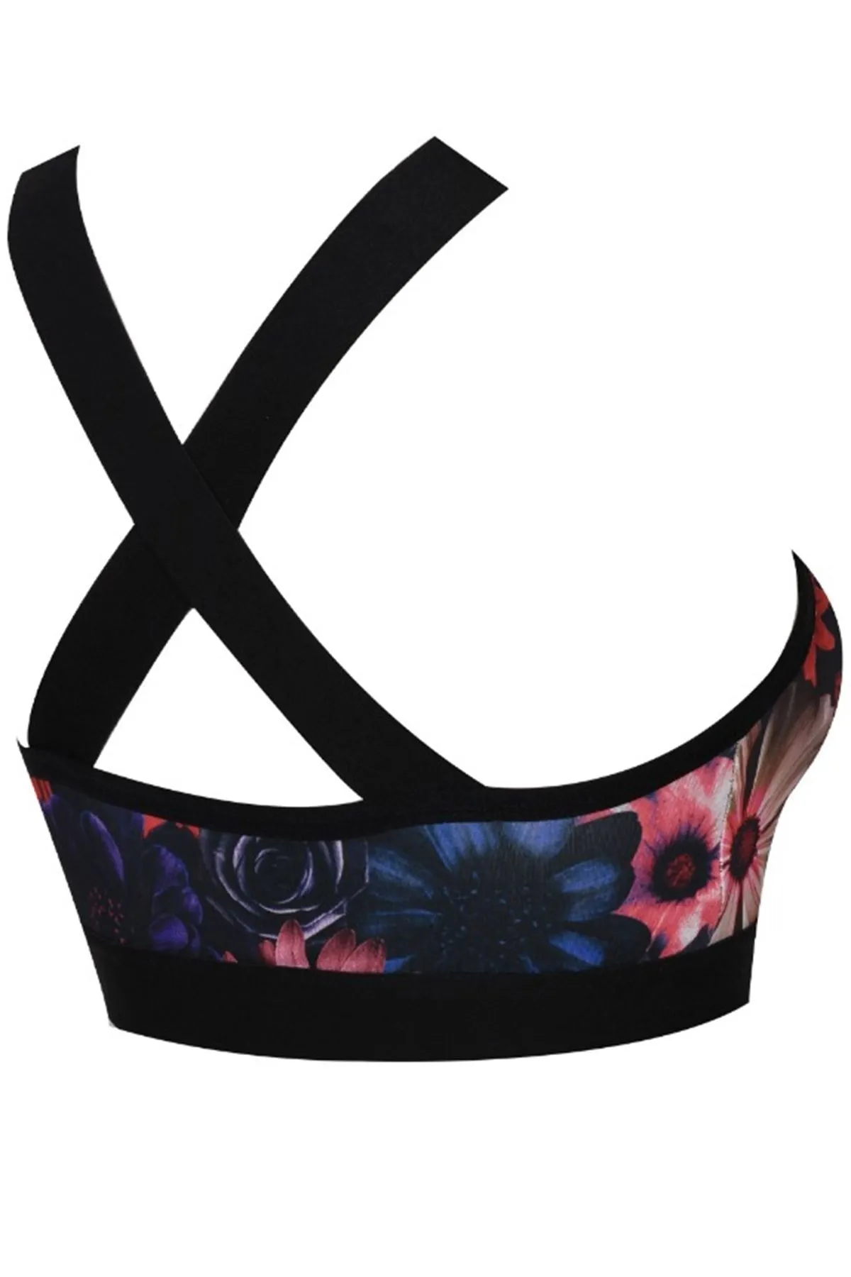 Nicoletta  Mixed-50 Damen-BH, schwammunterstützt, Sport-Bustier, gemustert, Fitness