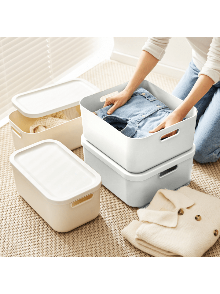 Rotho Albula Light 2er-Set Aufbewahrungskiste 20l in Mistelweiß günstig kaufen onesize
