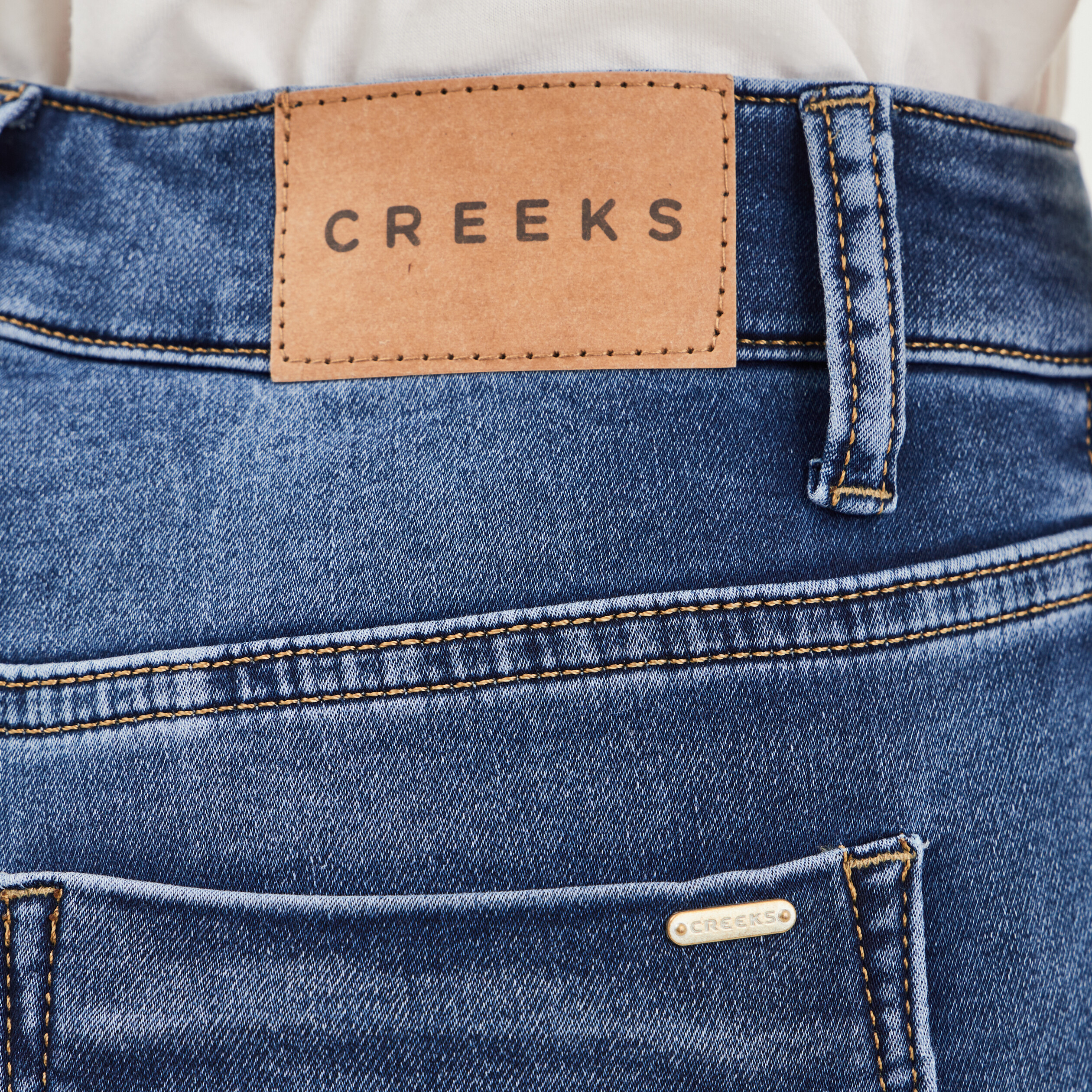 Jeans slim 7 8ème Creeks denim stone femme | La Halle