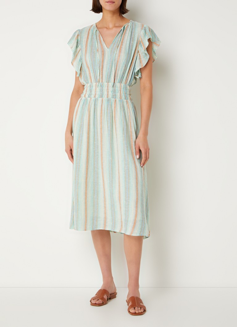 Rails Iona midi tunic dress in linen blend with butterfly sleeves