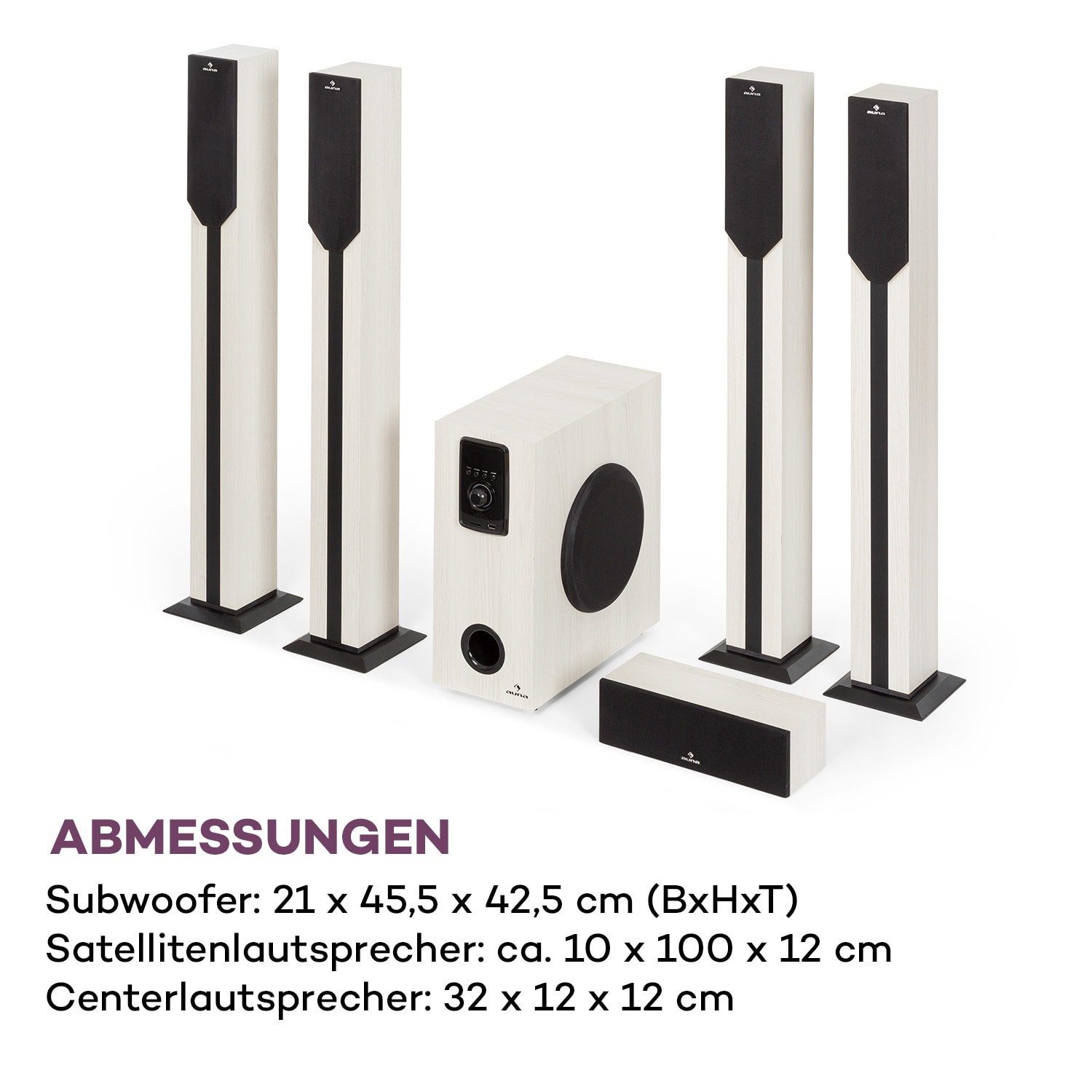 Auna Areal Elegance Lautsprechersystem (Bluetooth, 190 W)
