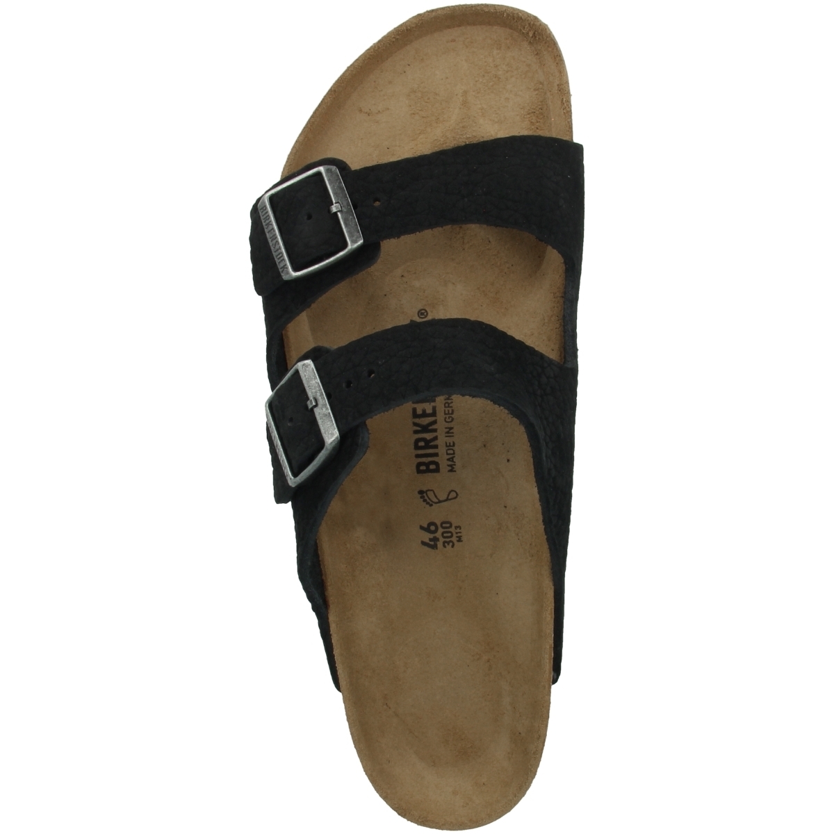 Birkenstock Arizona Nubukleder normal Sandale schwarz
