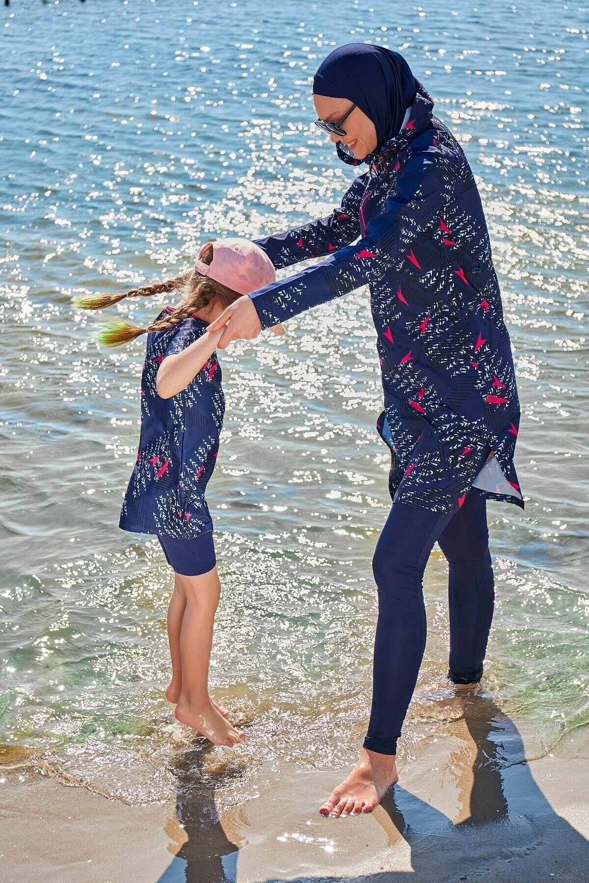 Marina  Marineblauer Kinder-Badeanzug mit Strumpfhose K2337