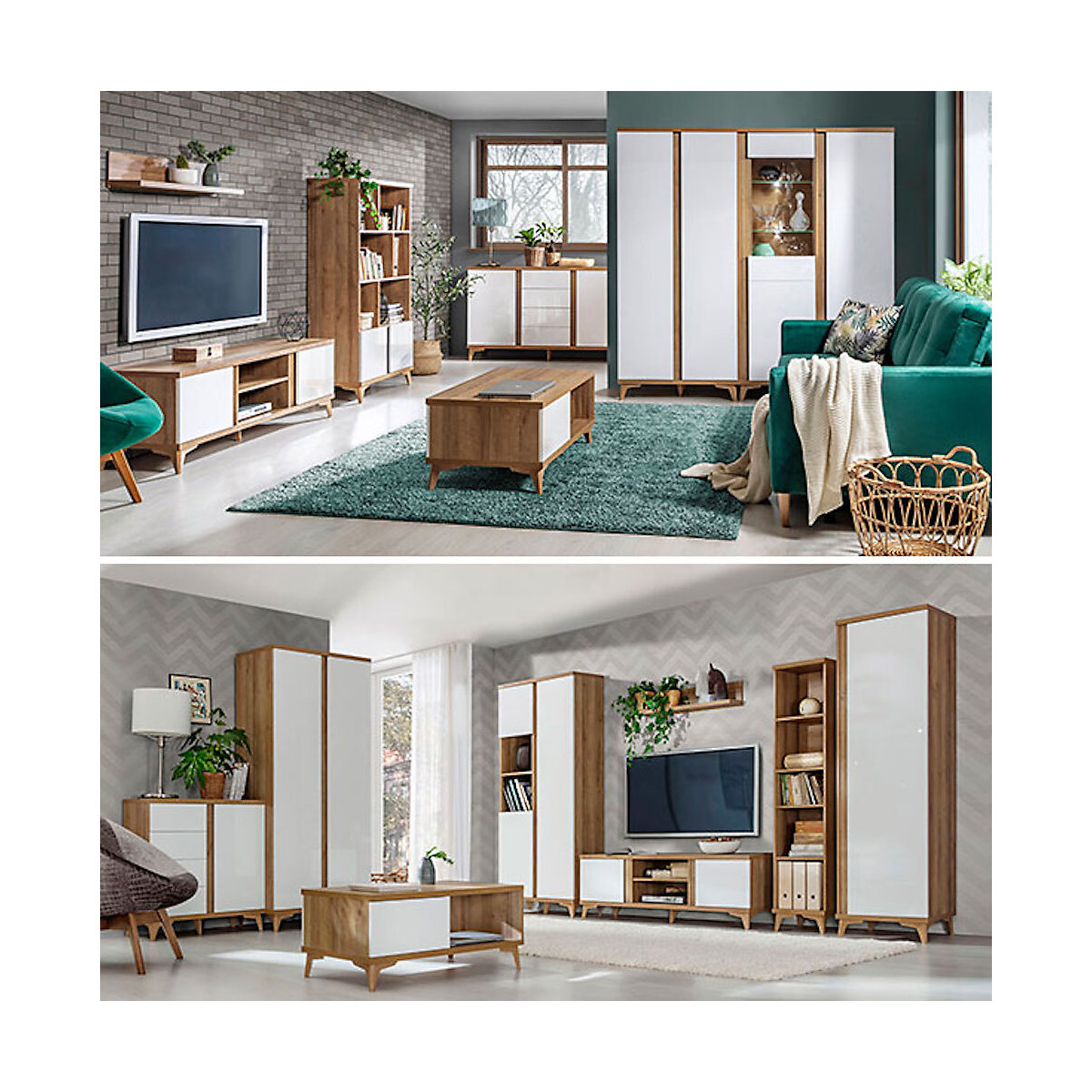 Bücherregal Standregal Fiord 37x37x174cm mit 5 offenen Fächern