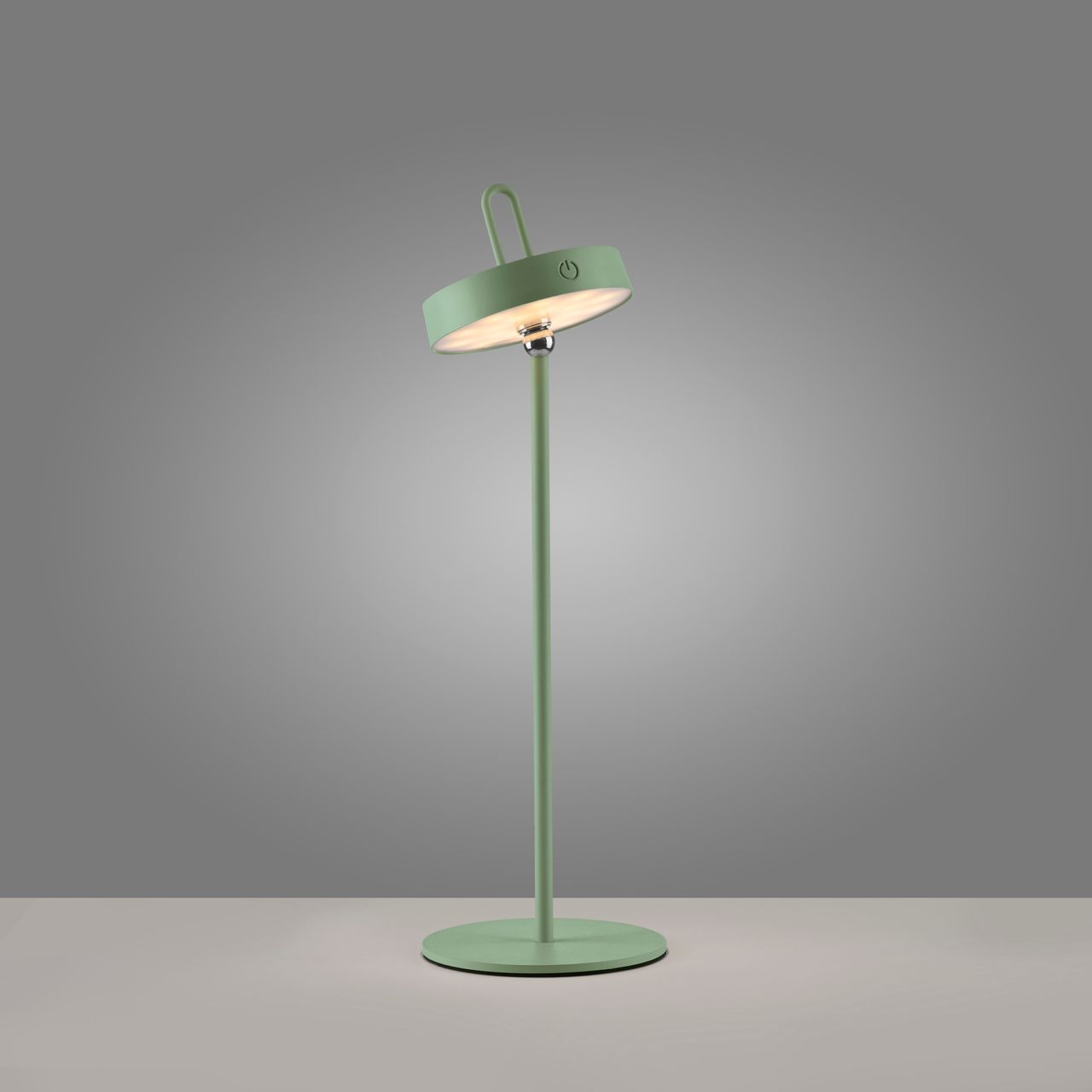 JUST LIGHT Akku Tischleuchte AMAG, 1x LED-Board/1,50Watt/2700Kelvin, IP44, Grün