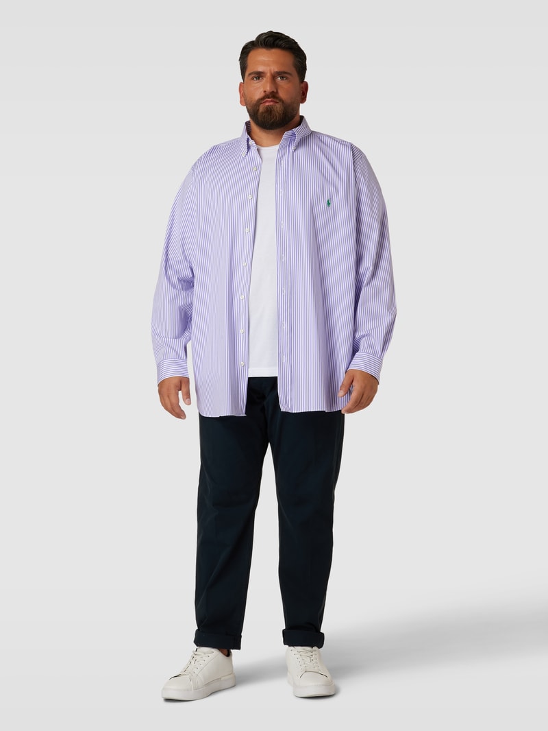 PLUS SIZE Freizeithemd mit Streifenmuster in pink