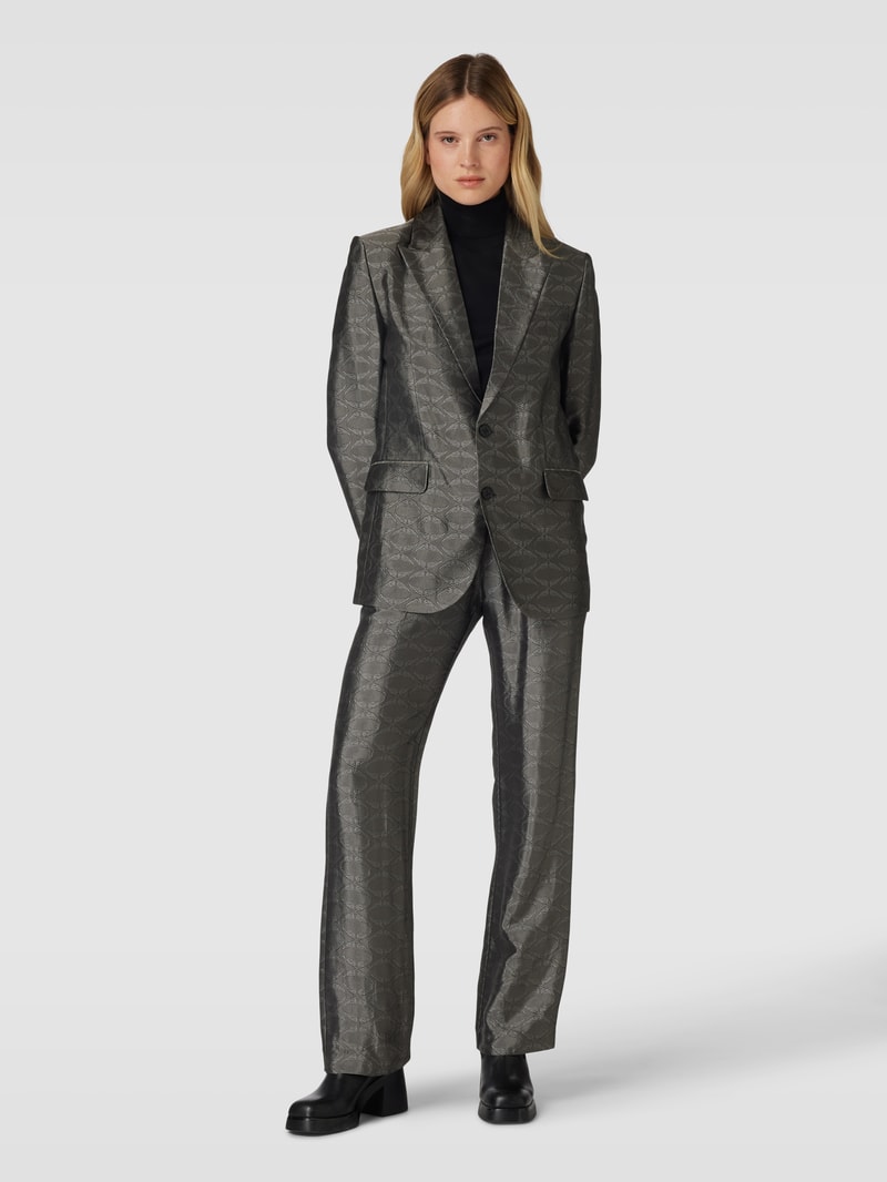 Blazer mit Allover-Muster Modell 'VEGY' in anthrazit