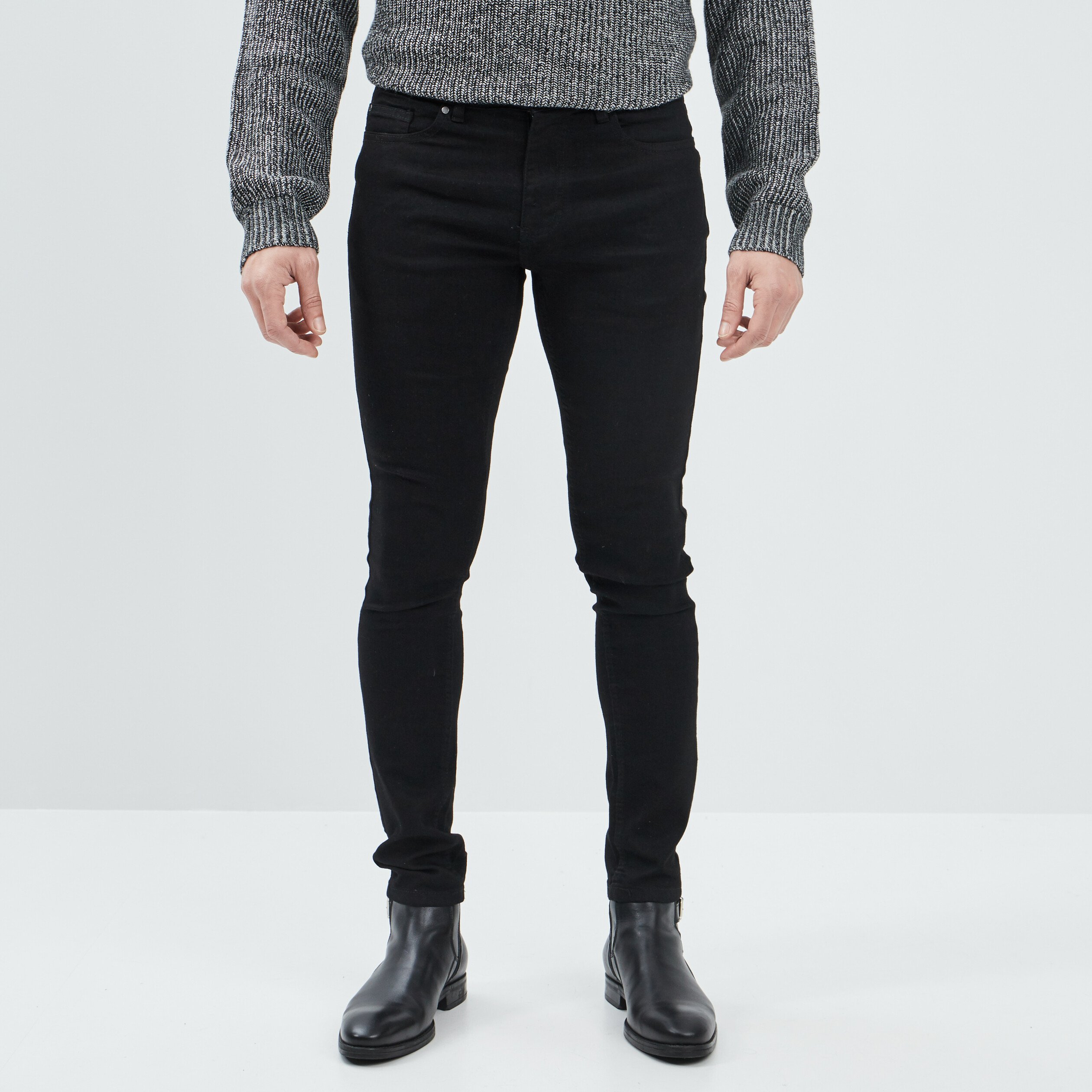 Jeans super skinny Liberto denim noir homme | La Halle