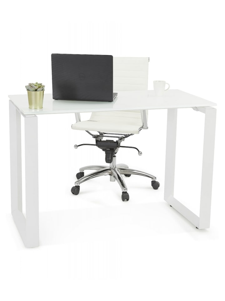 KADIMA DESIGN BAKUS SQUARE Schreibtischbank aus Holz und Metall | Modern in Beige-Weiß günstig kaufen