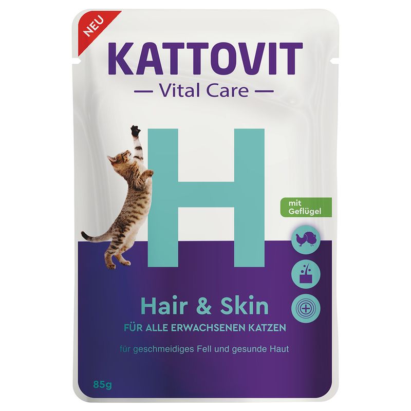 Kattovit Vital Care Hair & Skin Pouches mit Geflügel | bitiba %