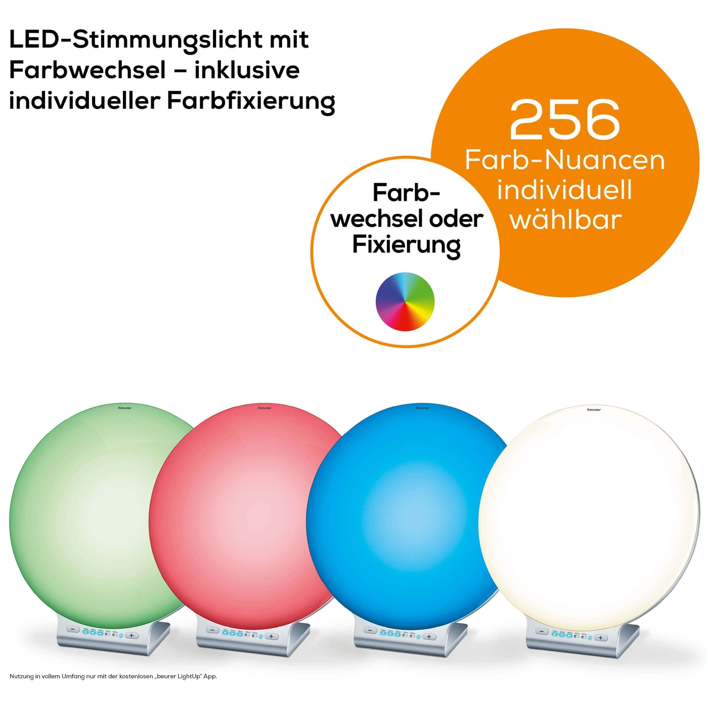 Beurer Tageslichtlampe TL 100-2-in-1 Tageslichtlampe & Stimmungslampe mit einfacher Bedienung durch App