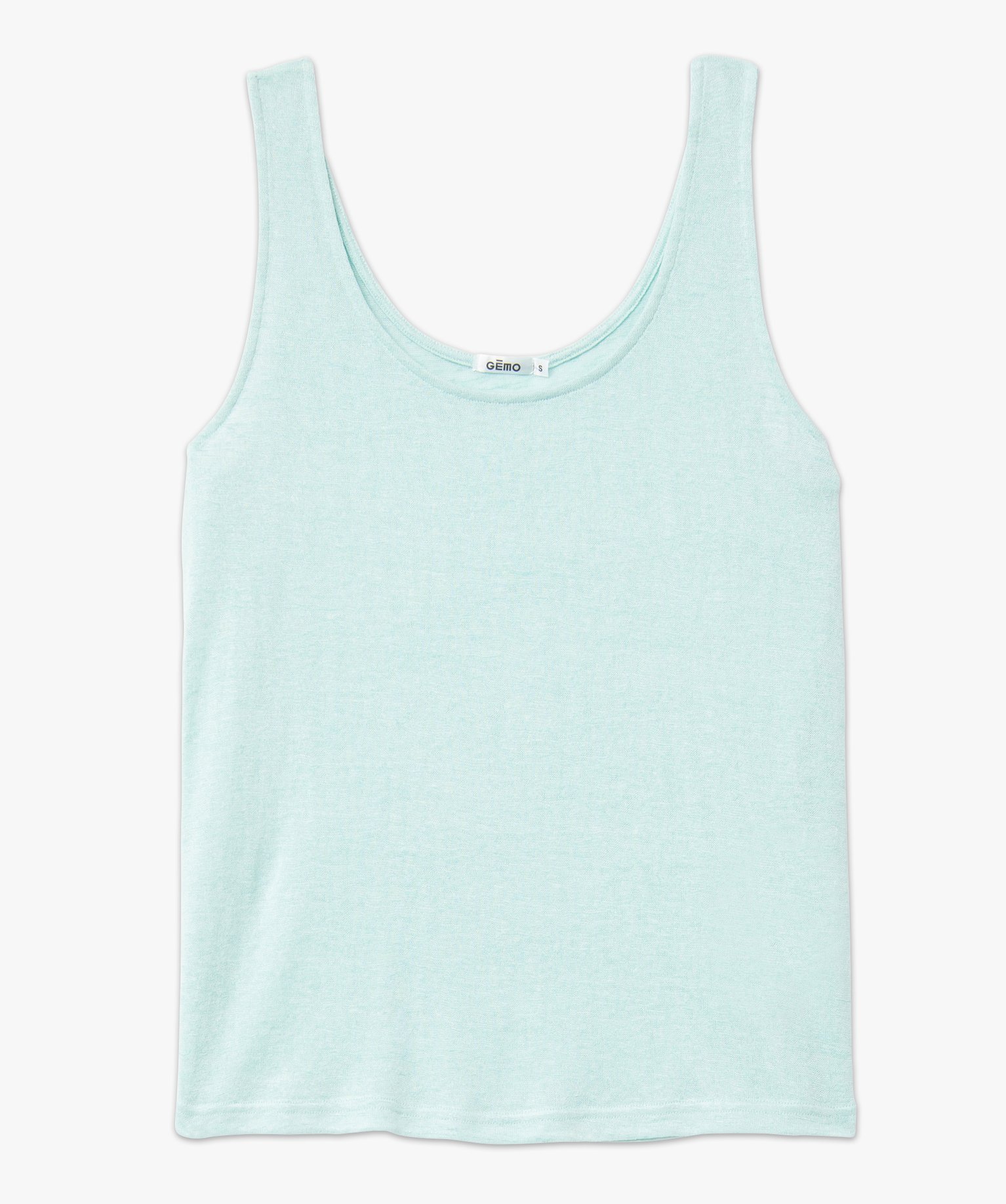 Débardeur de nuit femme en maille viscose flammée souple bleu | GEMO