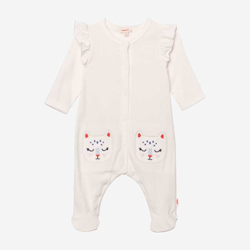 Pyjama bébé fille poches-chats beige Catimini