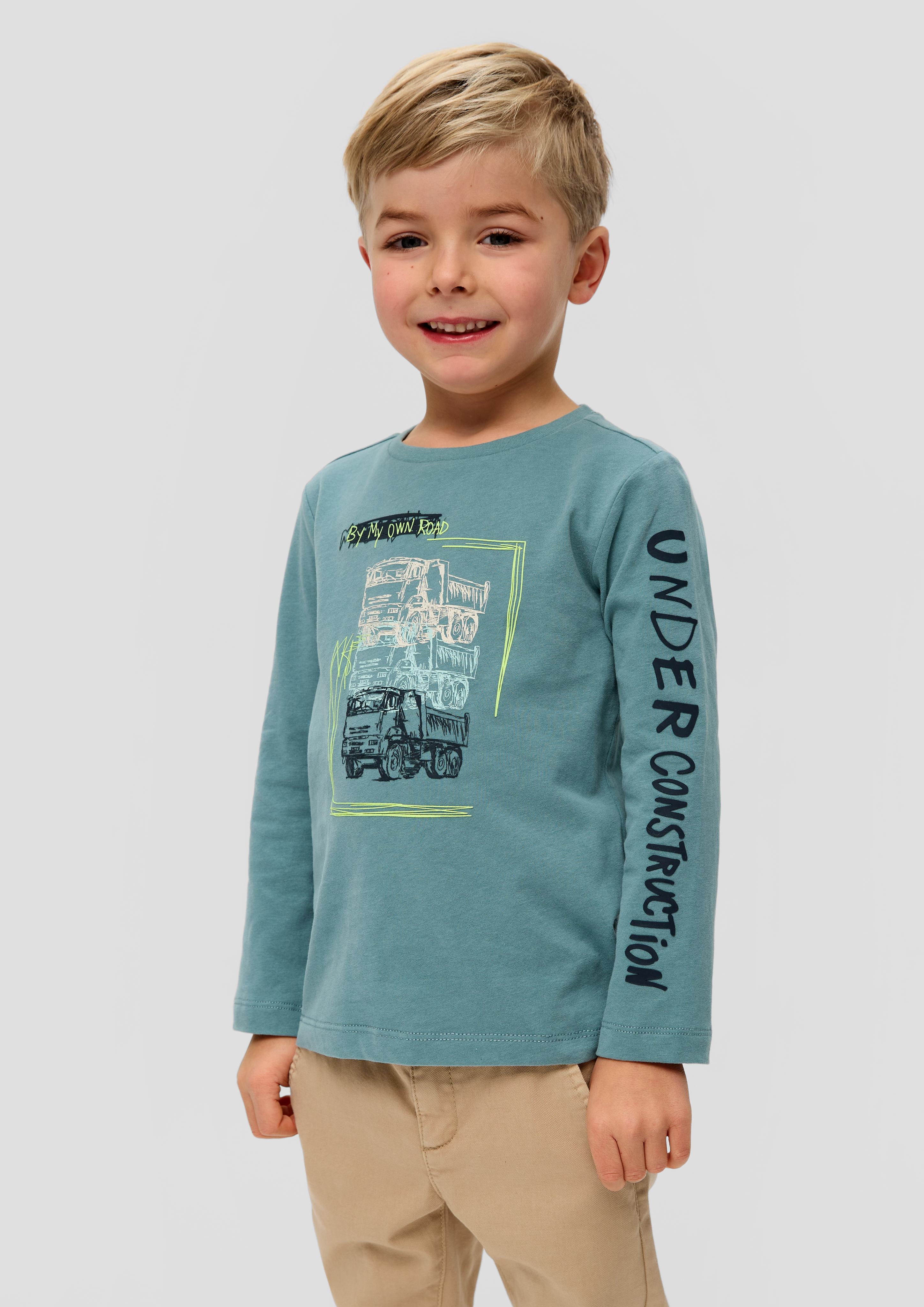 Longsleeve mit gummiertem Print  2140415-6554