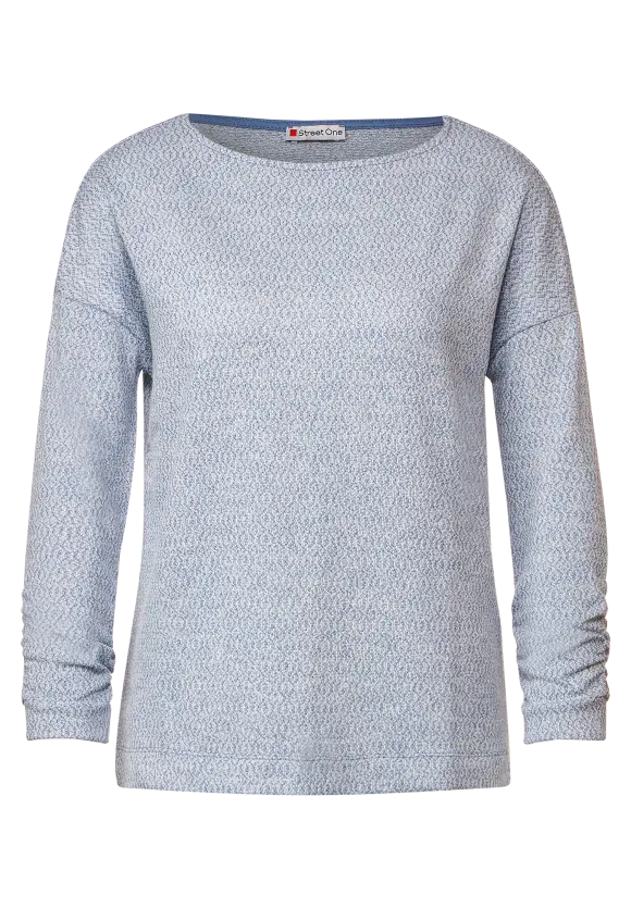 Street One Melangeshirt mit Raffung