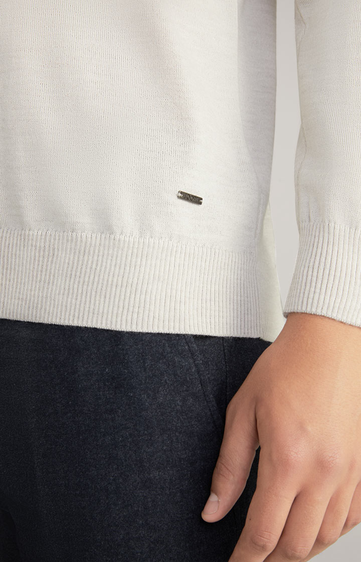 Merinowoll-Pullover Damien in Offwhite