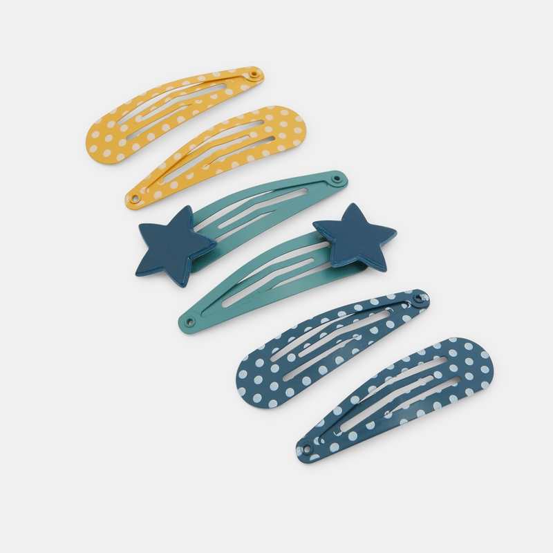 Barrettes clic clac fantaisie (lot de 6) rose fille