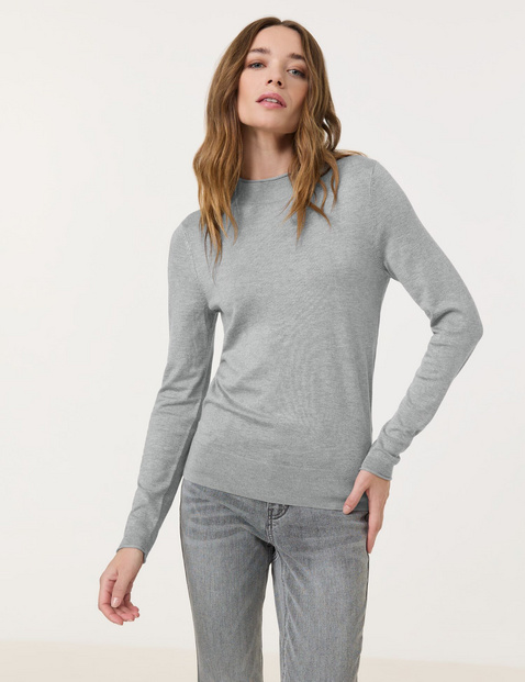 Basic Feinstrick-Pullover mit Turtleneck