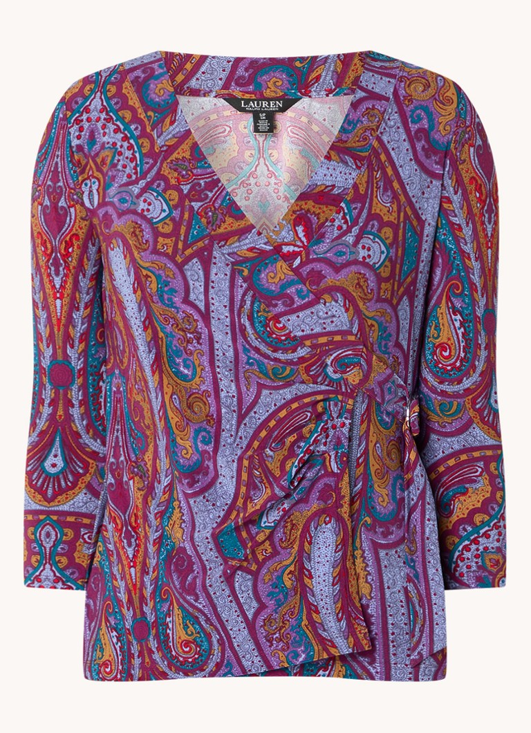 Ralph Lauren wrap top with paisley pattern