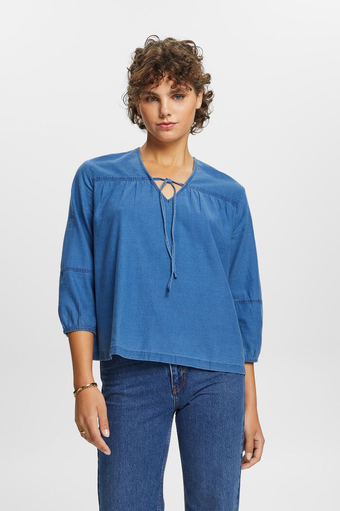 Bluse aus Baumwolltwill