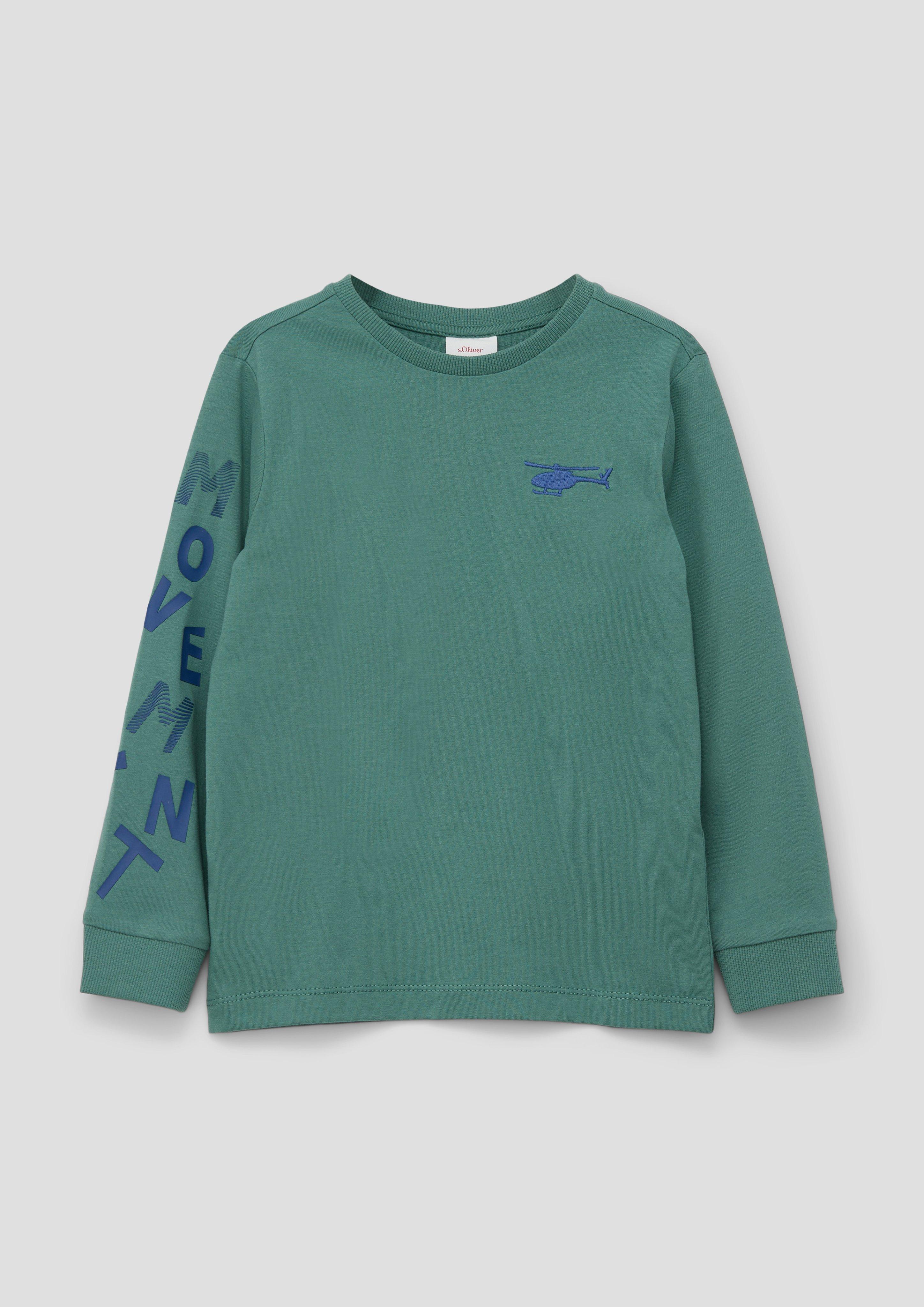 Longsleeve mit gummiertem Print  2134228-6576