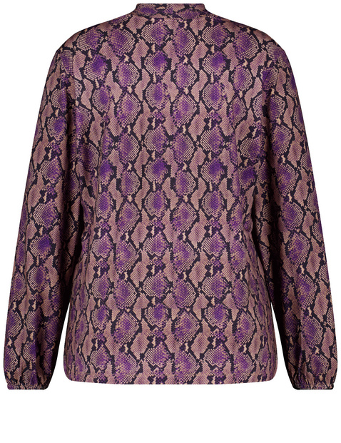 Langarmshirt mit farbigem Schlangenprint