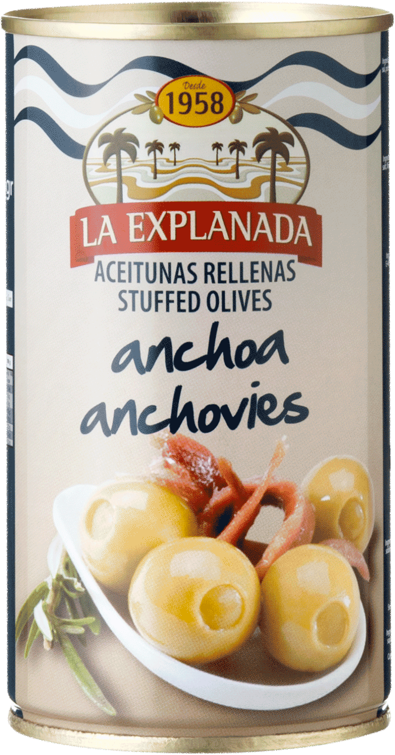 Aceitunas Cazorla Oliven La Explanada gefüllt mit Anchovis