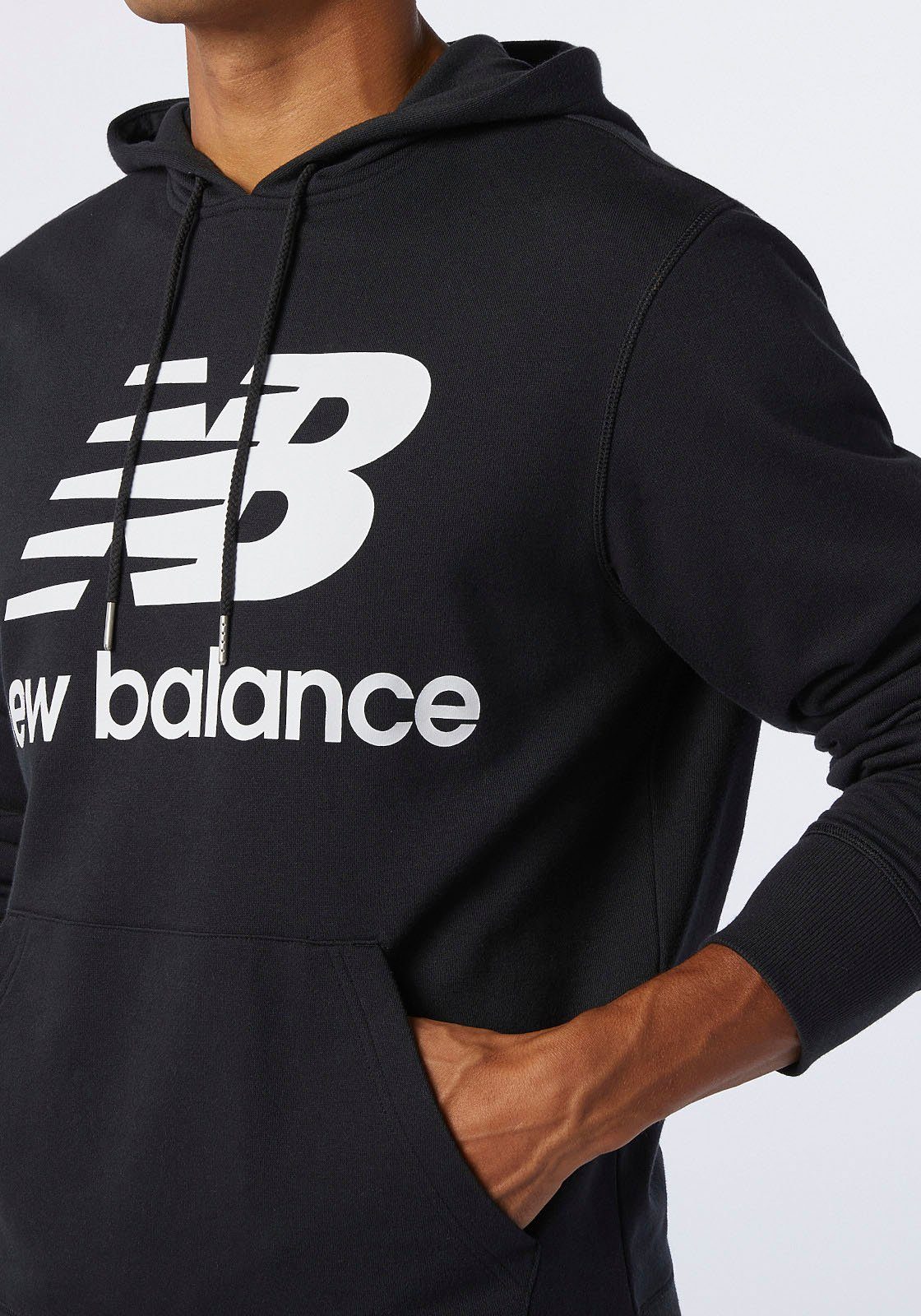 New Balance Kapuzensweatshirt NB ESSENTIALS STACKED LOGO FLEECE HOODIE