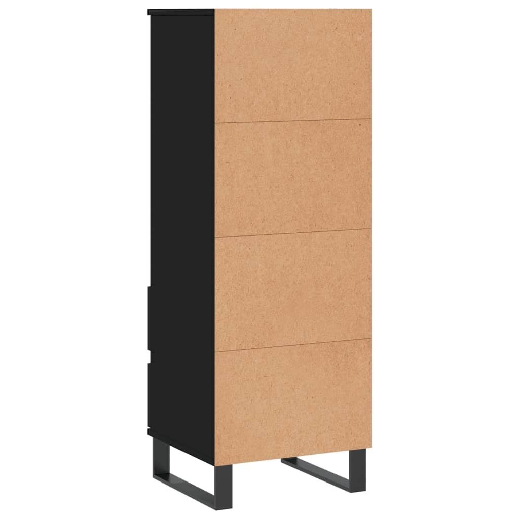 vidaXL Sideboard Highboard Schwarz 40x36x110 cm Holzwerkstoff (1 St)