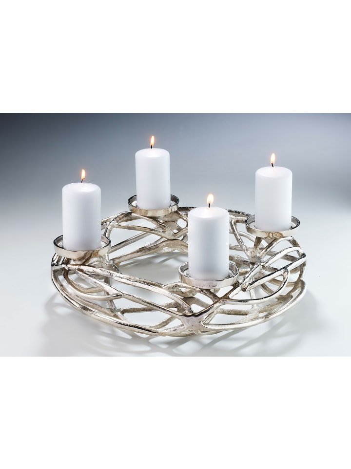 kobolo Adventskranz SILVERSTAR24 in Silber günstig kaufen onesize