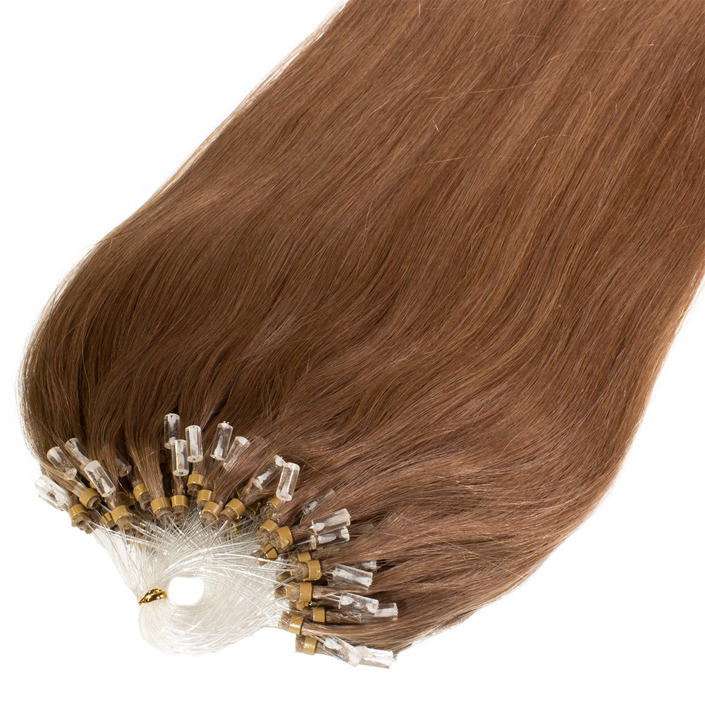hair2heart Extensions à froid Microring Premium cheveux naturels #14 blond foncé 0.5g extensions
