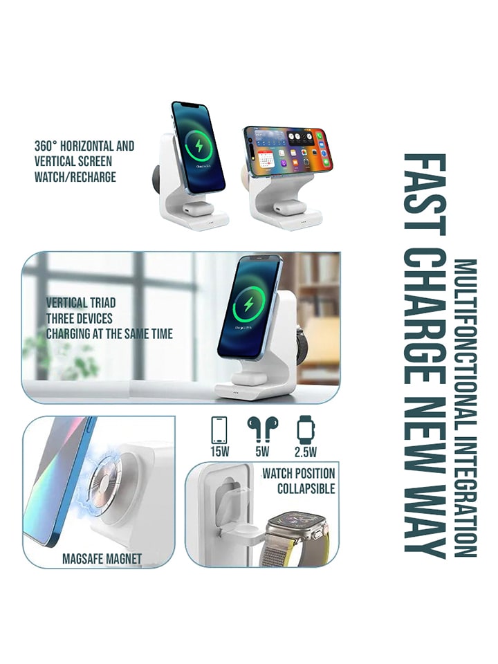 SWEET ACCESS 3in-1-Ladestation in Weiß günstig kaufen onesize