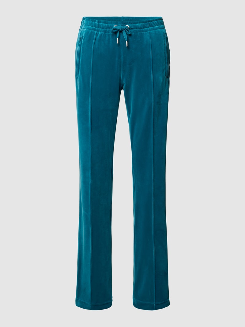 Sweatpants mit Strasssteinbesatz Modell 'TINA' in petrol