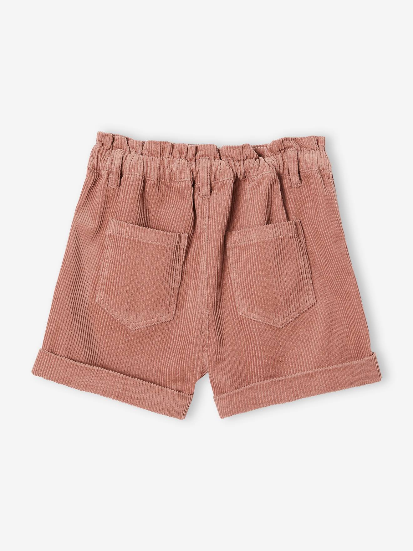 Vertbaudet Mädchen Paperbag-Shorts - tannengrün