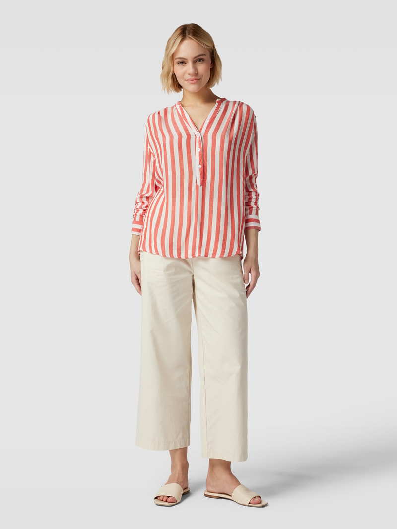 Blusenshirt mit Streifenmuster in dunkel orange