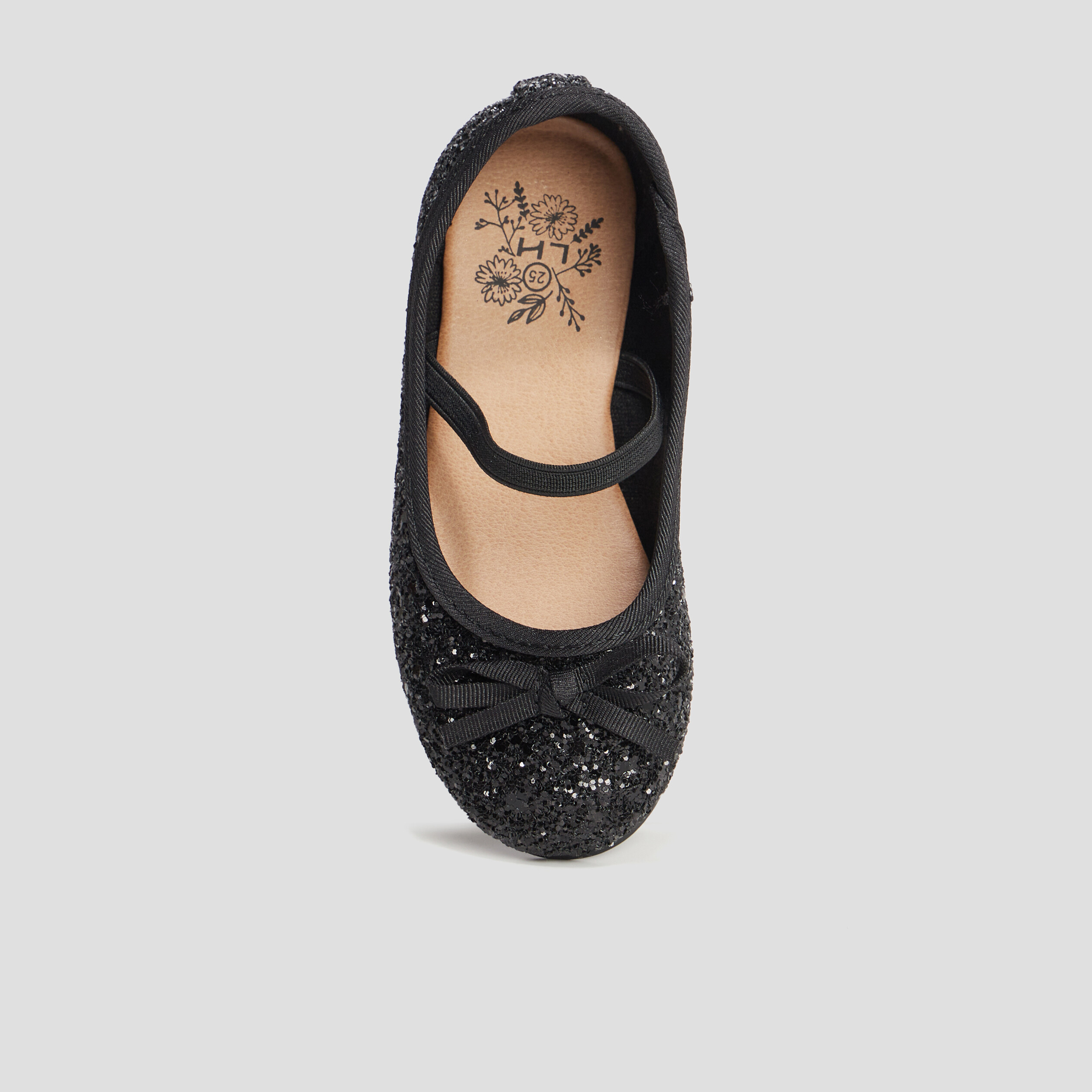 Ballerines à paillettes avec bride noir fille | La Halle