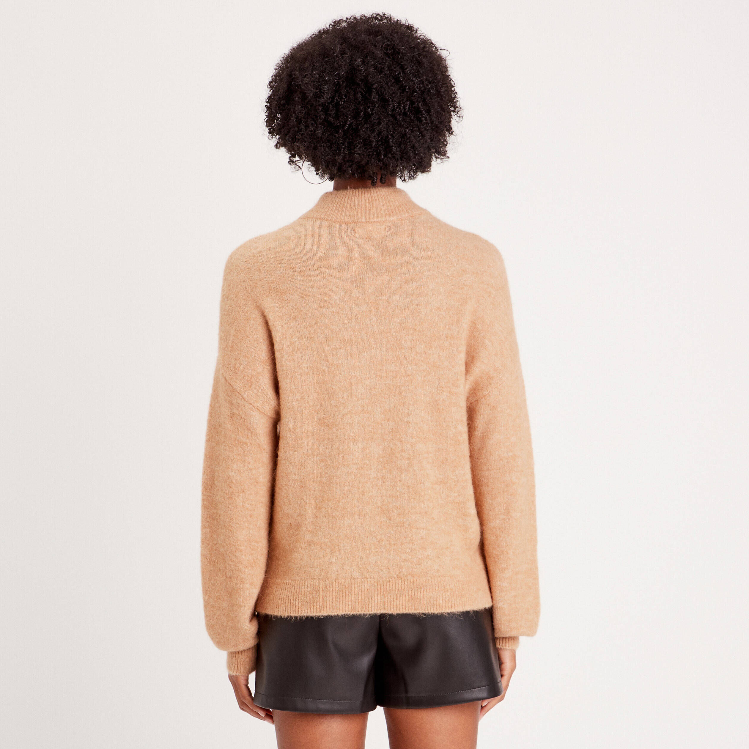 Pull col montant beige femme | Cache Cache