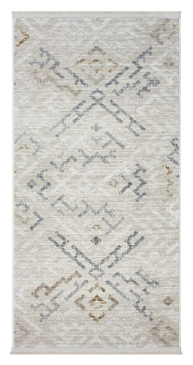 MyFlair Teppich Leona, 80cm x 150cm, Farbe Beige, rechteckig, Florhöhe 10mm