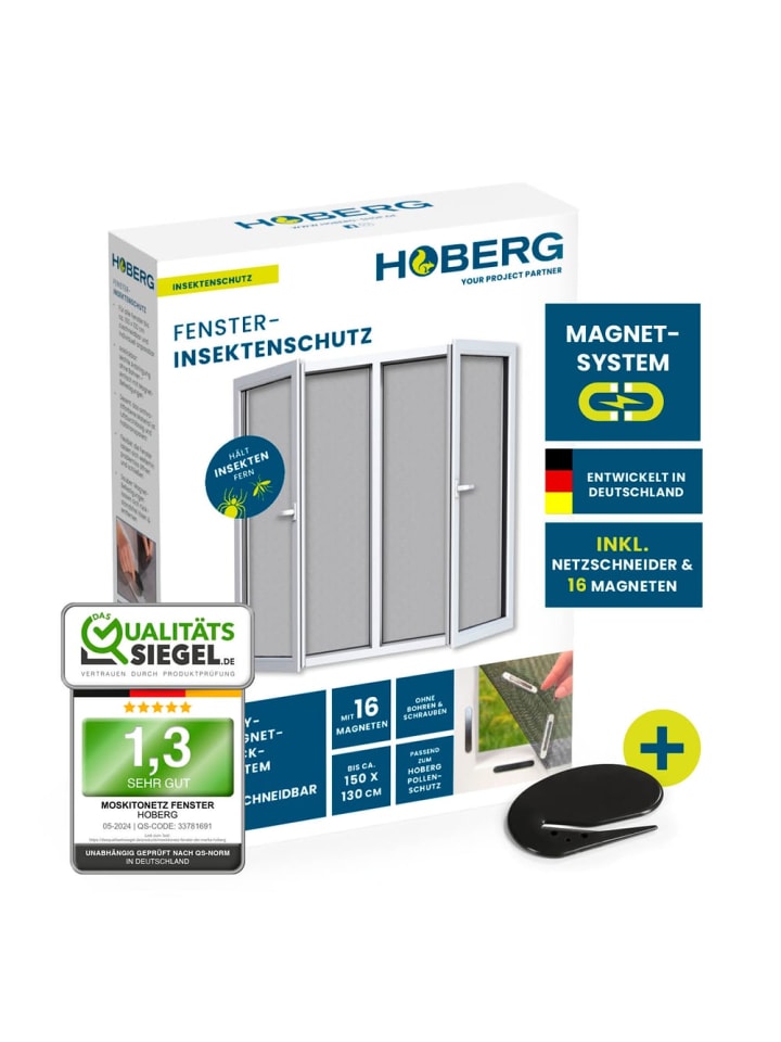 HOBERG Hoberg Fenster-Moskitonetz 150 x 130 cm günstig kaufen onesize