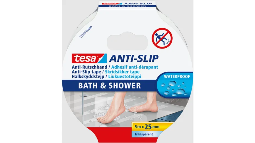 tesa® Anti-Rutschband Bad & Dusche 5 m