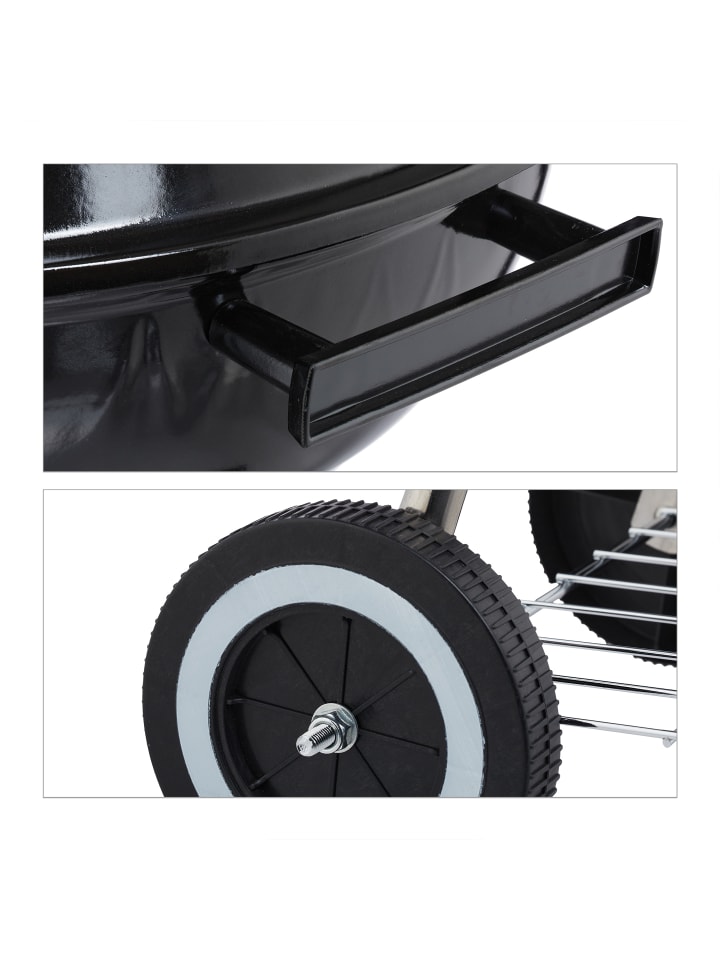 relaxdays Kugelgrill in Schwarz günstig kaufen onesize