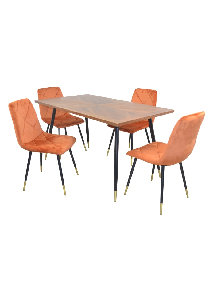 möbel-direkt 5tlg. Tischgruppe Nadia in terra günstig kaufen 1 Stück