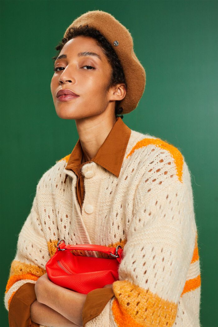 Gestreifter Cardigan aus Wollmix