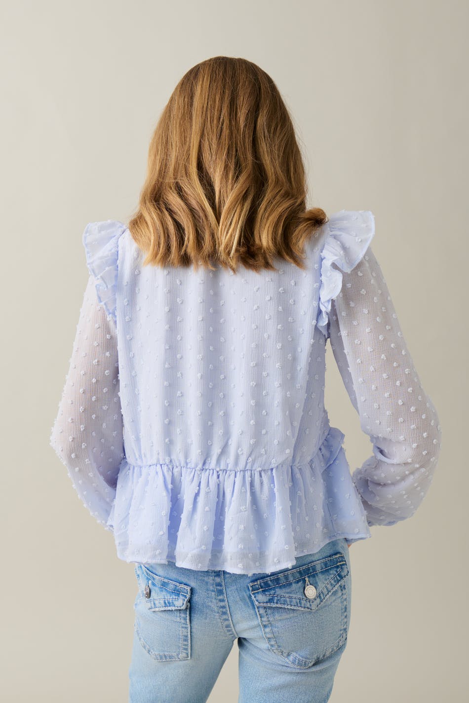Y frill v blouse