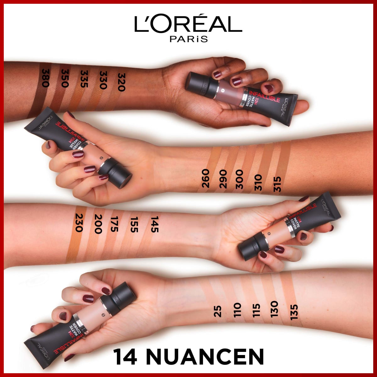 Foundation Infaillible 32H Matte Cover 135 Vanille Eclat/Radiant Vanilla, 30 ml