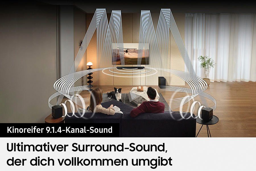 Samsung HW-Q935GC Soundbar (540 W, Gratis dazu: 48 Mon. Garantie im Wert von 39,99€, 9.1.4-SurroundSound)