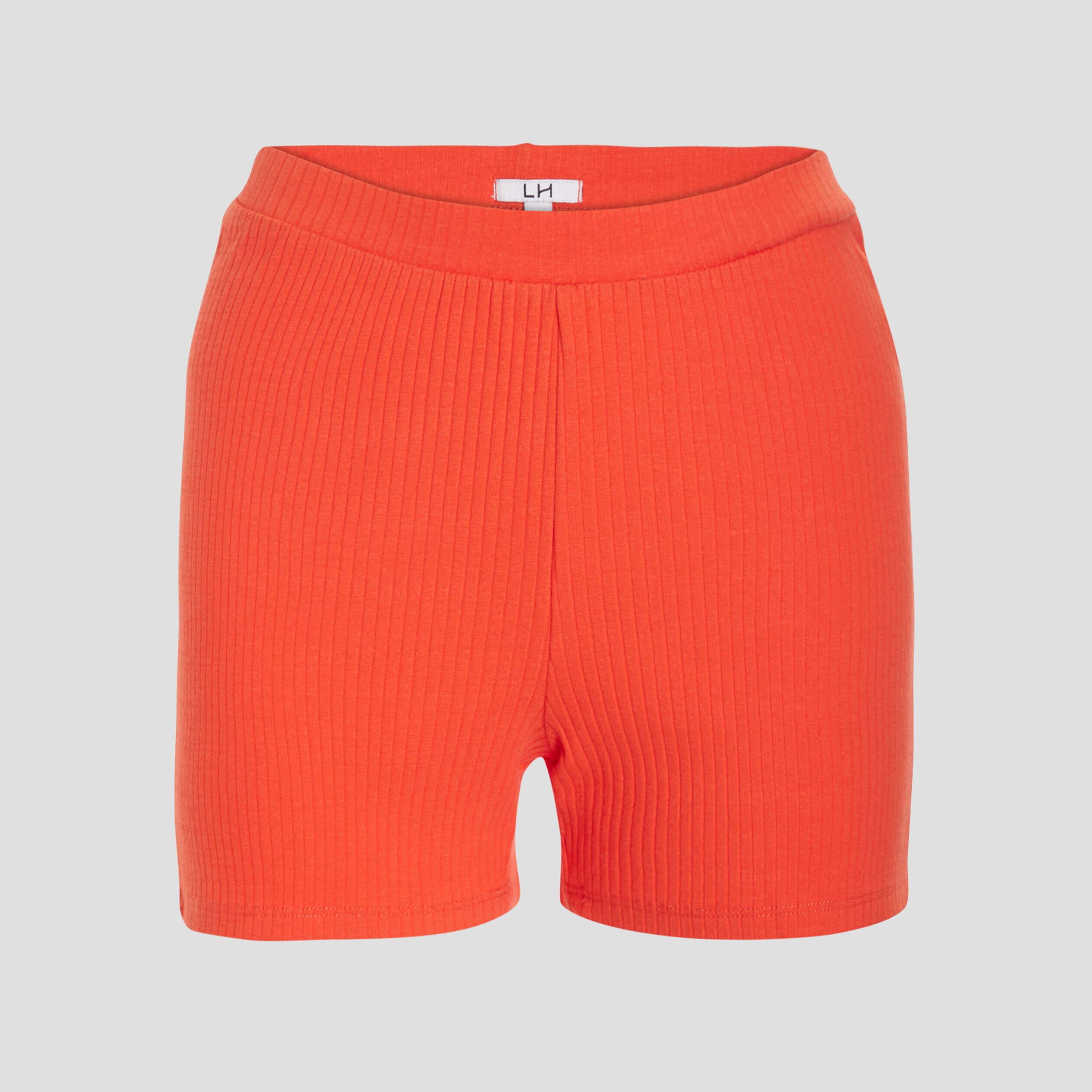 Bas de pyjama short côtelé orange femme | La Halle