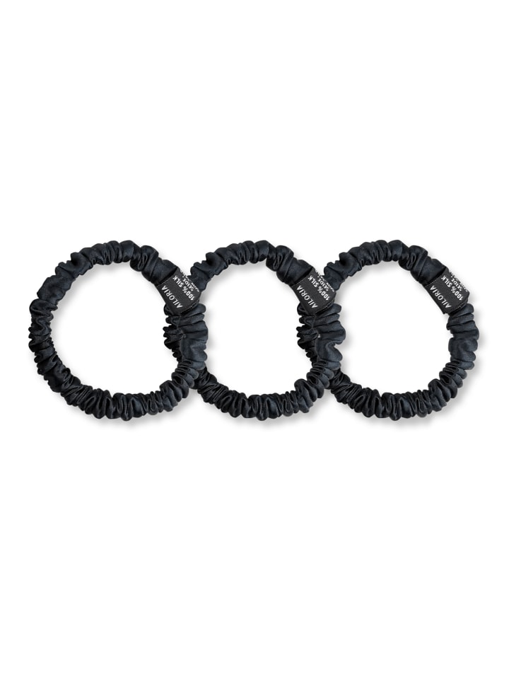 Ailoria DOUX Set 3 Scrunchies S aus Seide in schwarz günstig kaufen onesize